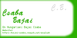 csaba bajai business card